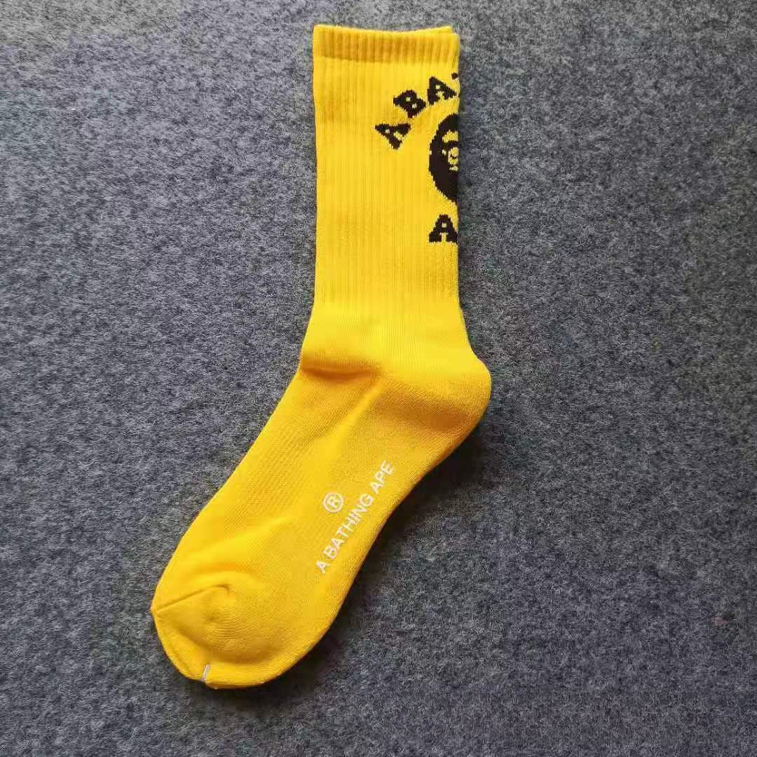 Bape Socks Men's and Women's Sports Socks with Towel Bottom